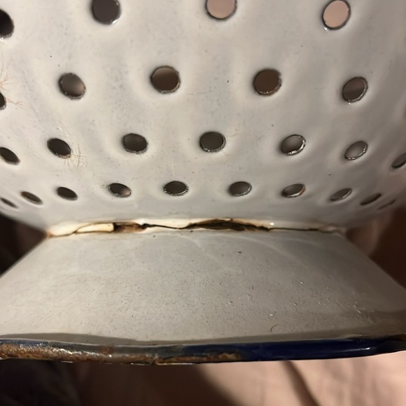 Enamelware colander antique - Picture 8 of 8
